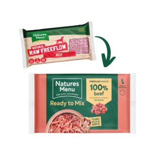 Natures Menu | Raw Frozen | 100% Beef Freeflow Mince | Dog | Adult | 2KG