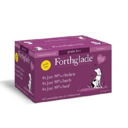 Forthglade | Just 90% Meat | Grain Free | Multi Pack 12x 395g | Dog | Adult